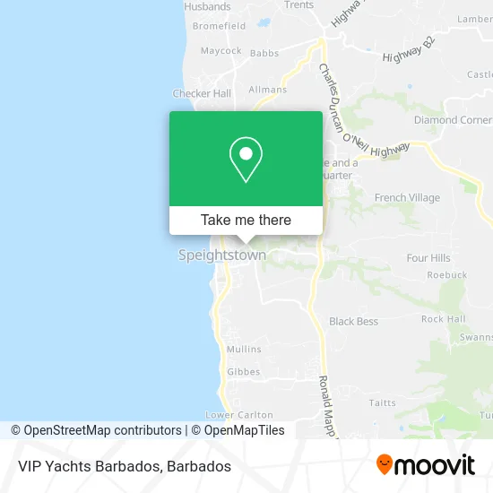 VIP Yachts Barbados map