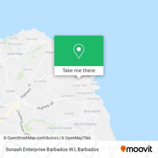 Sonash Enterprise Barbados W.I map
