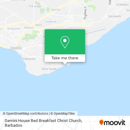 Gemini House Bed Breakfast Christ Church map
