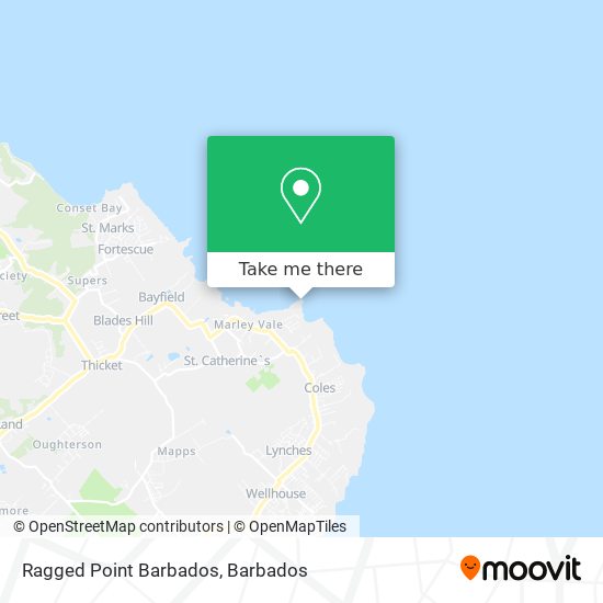 Ragged Point Barbados map