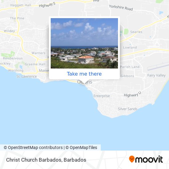 Christ Church Barbados map