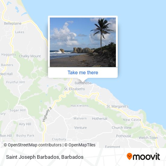 Saint Joseph Barbados map