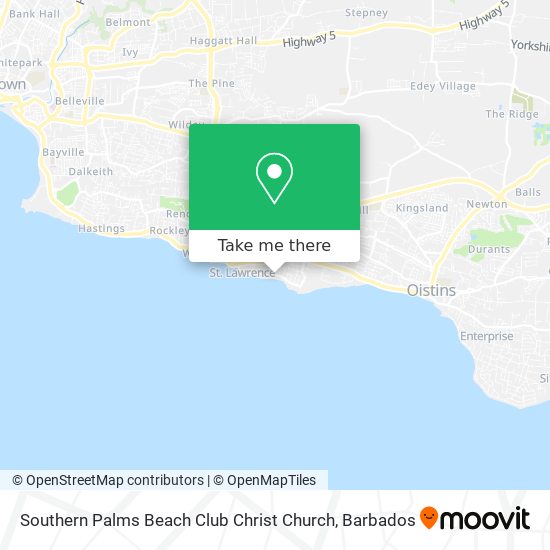 Southern Palms Beach Club Christ Church map