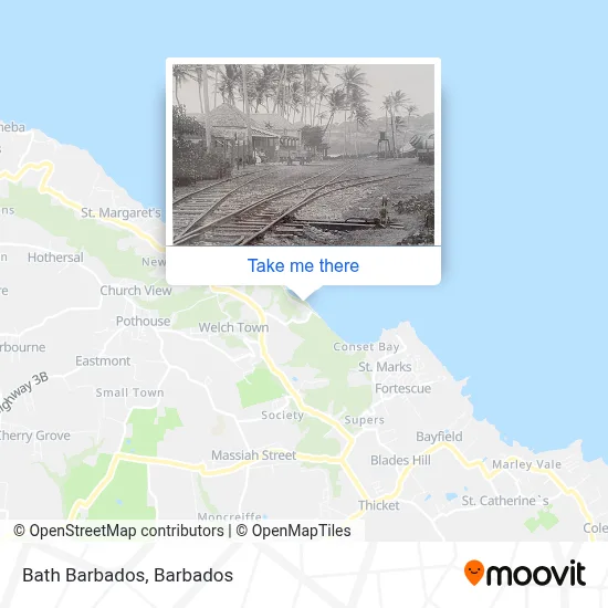 Bath Barbados map