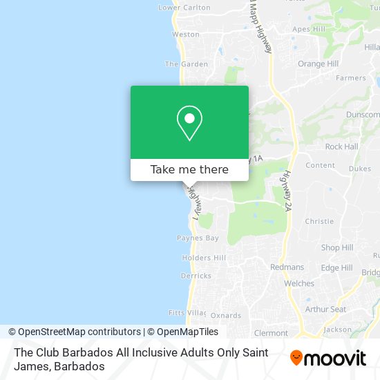 The Club Barbados All Inclusive Adults Only Saint James map