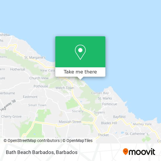 Bath Beach Barbados map