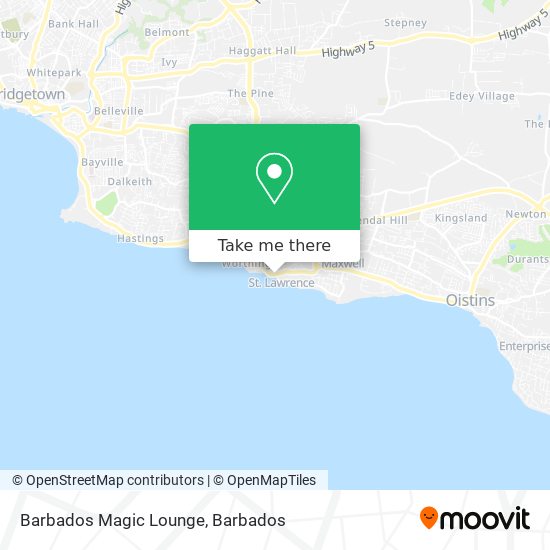 Barbados Magic Lounge map