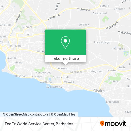 FedEx World Service Center map