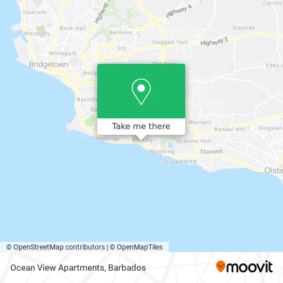 Ocean View Apartments map