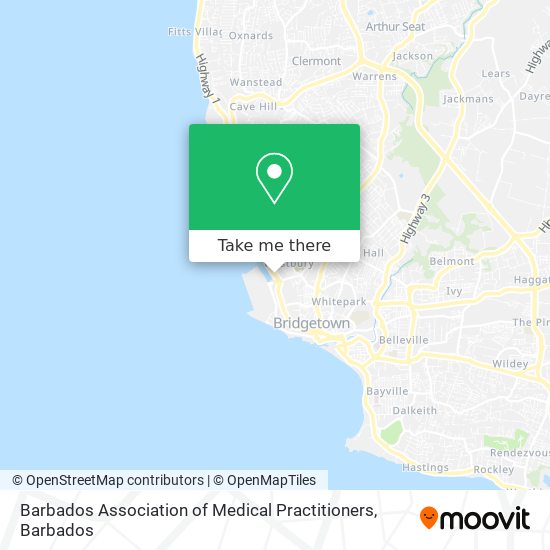 Barbados Association of Medical Practitioners map