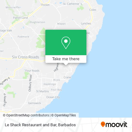 Le Shack Restaurant and Bar map