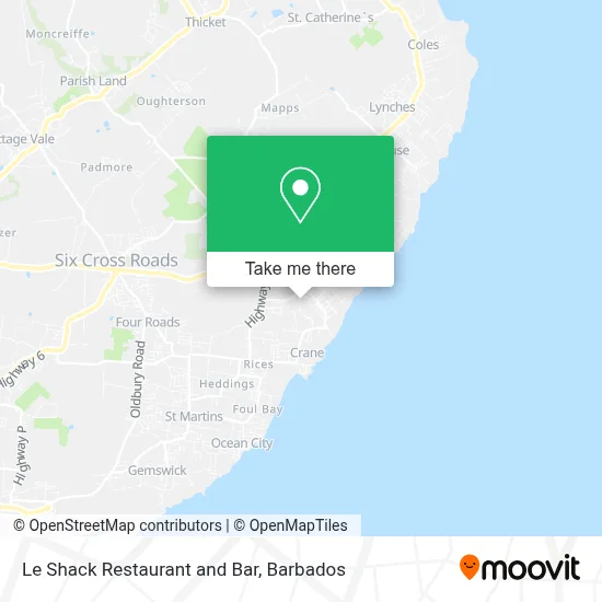 Le Shack Restaurant and Bar map