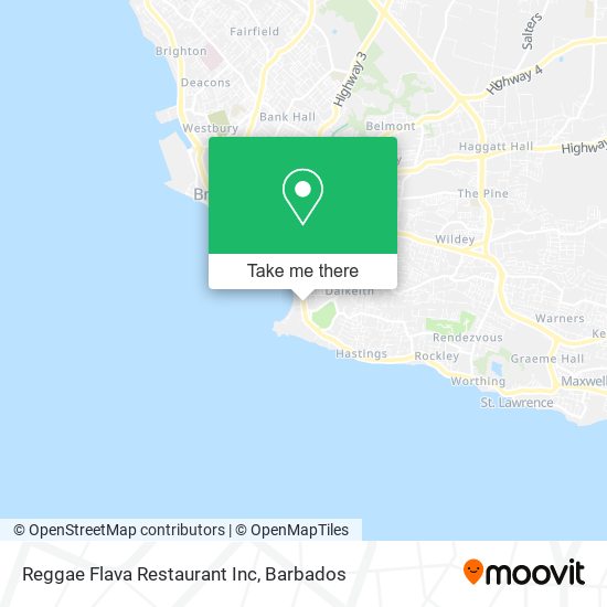 Reggae Flava Restaurant Inc map