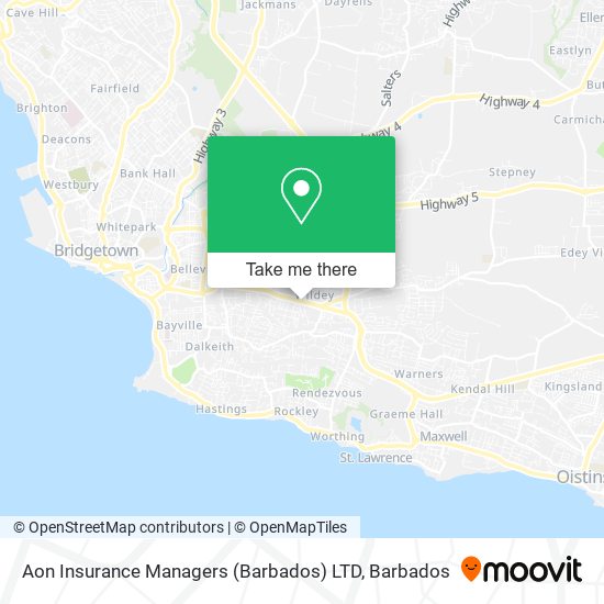 Aon Insurance Managers (Barbados) LTD map