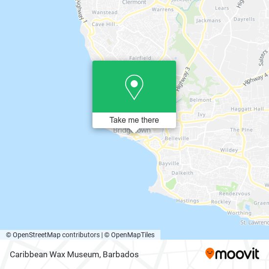 Caribbean Wax Museum map