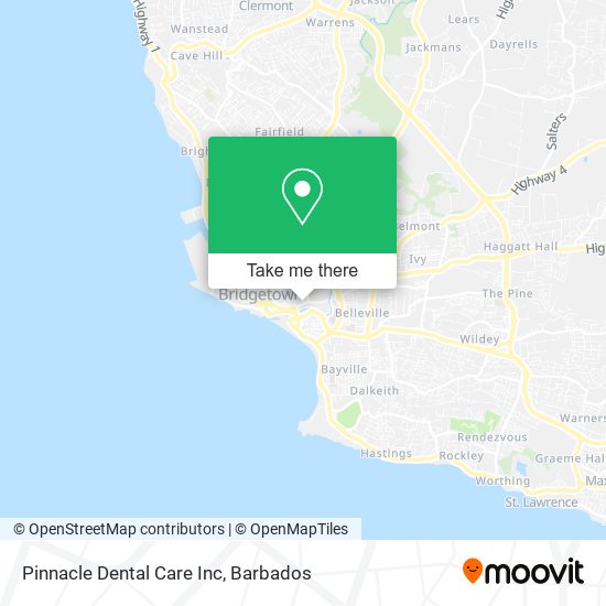 Pinnacle Dental Care Inc map