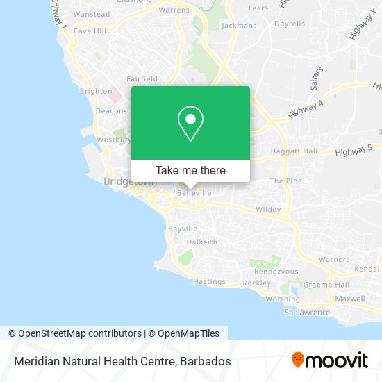 Meridian Natural Health Centre map
