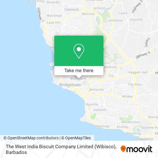 The West India Biscuit Company Limited (Wibisco) map
