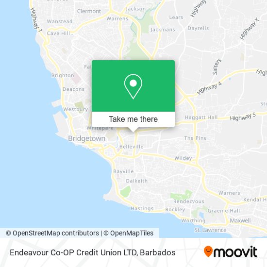 Endeavour Co-OP Credit Union LTD map
