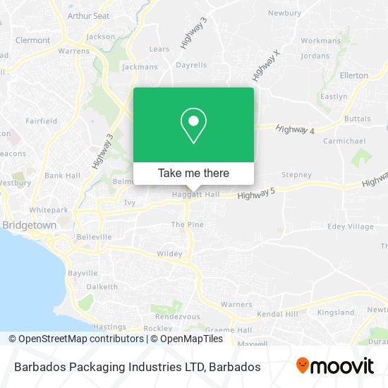 Barbados Packaging Industries LTD map