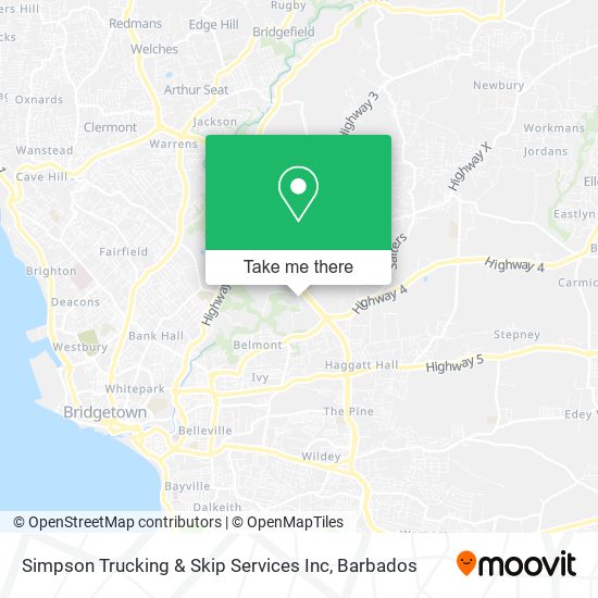 Simpson Trucking & Skip Services Inc map