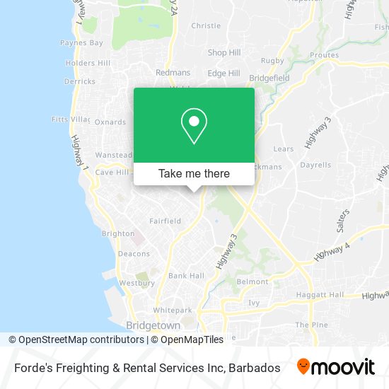 Forde's Freighting & Rental Services Inc map