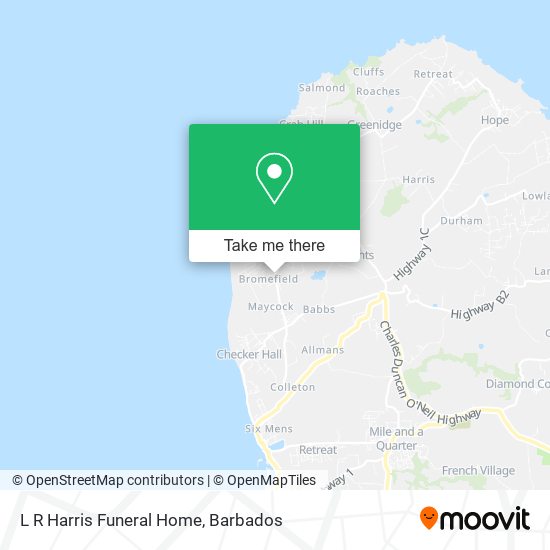 L R Harris Funeral Home map