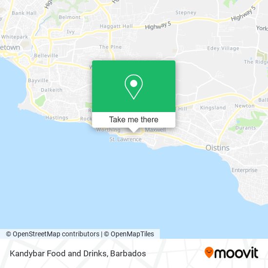 Kandybar Food and Drinks map