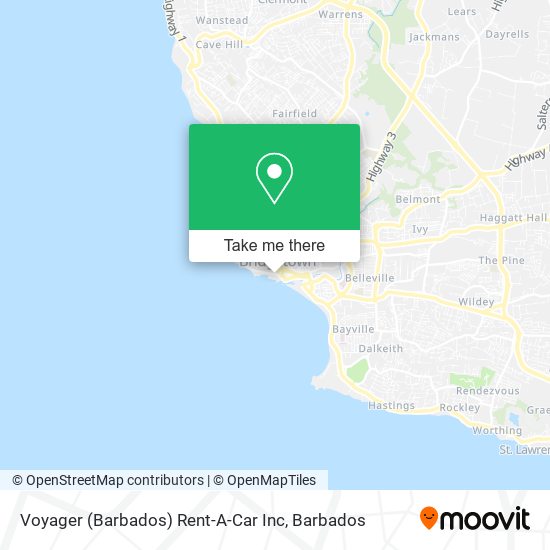 Voyager (Barbados) Rent-A-Car Inc map
