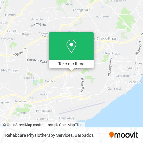 Rehabcare Physiotherapy Services map