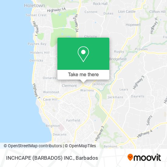 INCHCAPE (BARBADOS) INC. map