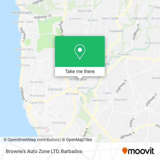 Browne's Auto Zone LTD map
