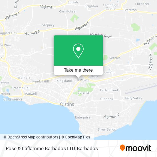 Rose & Laflamme Barbados LTD map