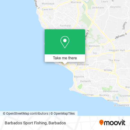 Barbados Sport Fishing map