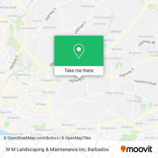 W M Landscaping & Maintenance Inc map