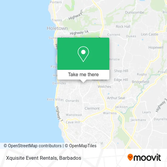 Xquisite Event Rentals map