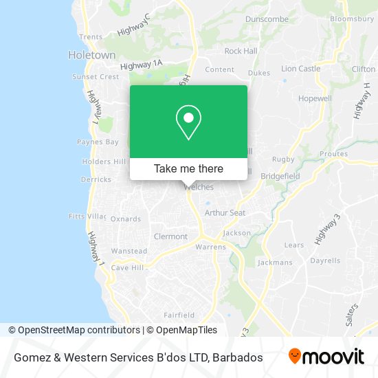 Gomez & Western Services B'dos LTD map