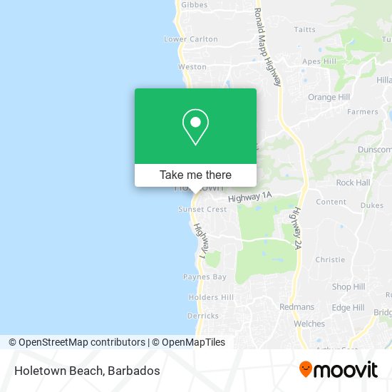 Holetown Beach map