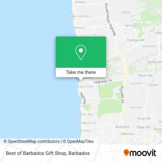 Best of Barbados Gift Shop map