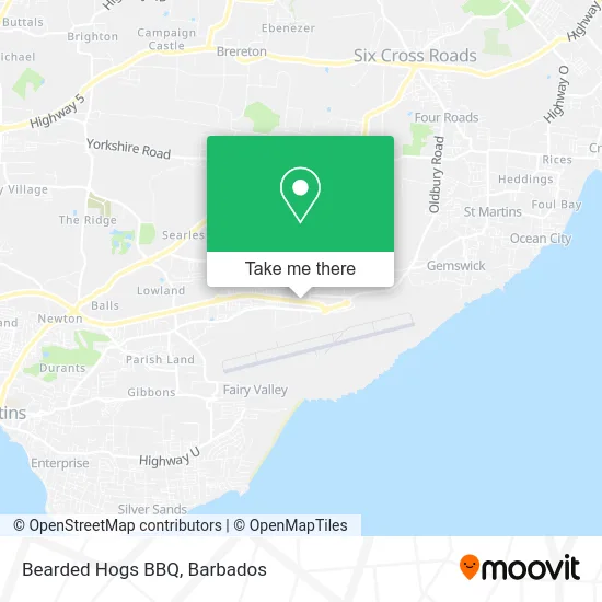 Bearded Hogs BBQ map