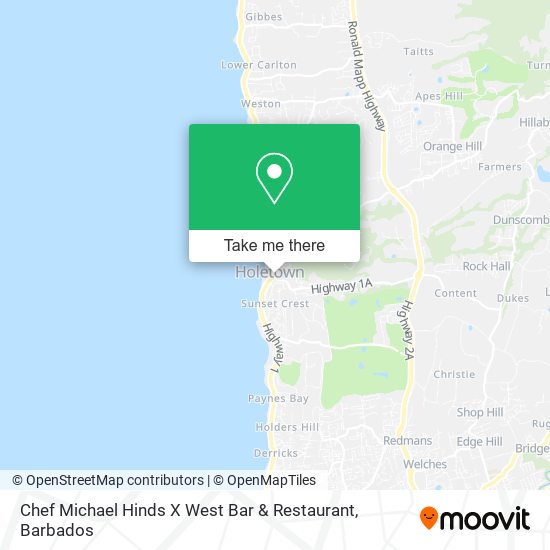 Chef Michael Hinds X West Bar & Restaurant map