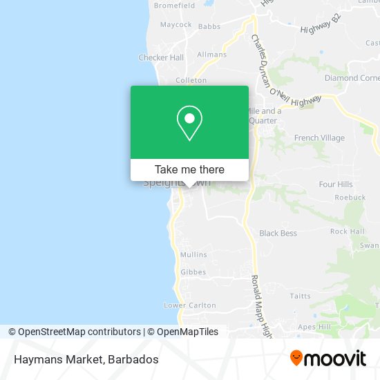 Haymans Market map
