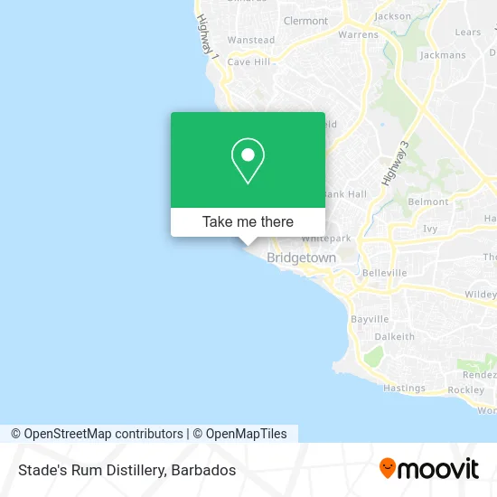 Stade's Rum Distillery map