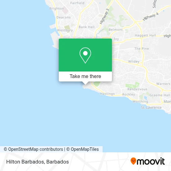 Hilton Barbados map