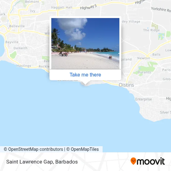 Saint Lawrence Gap map