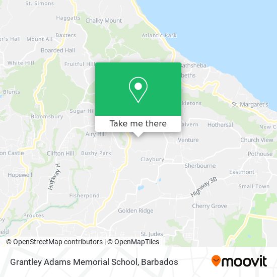 Grantley Adams Memorial School map