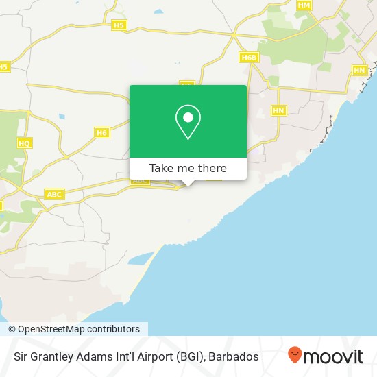 Sir Grantley Adams Int'l Airport (BGI) map