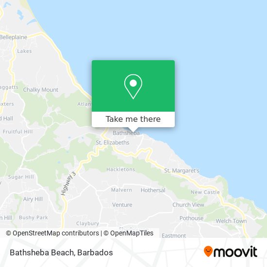 Bathsheba Beach map