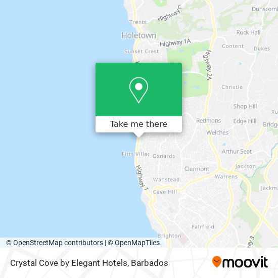 Crystal Cove by Elegant Hotels map