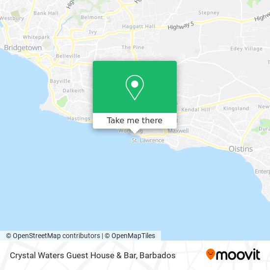 Crystal Waters Guest House & Bar map